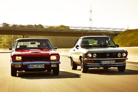 Opel Manta A, Ford Capri Serie 1, Frontansicht
