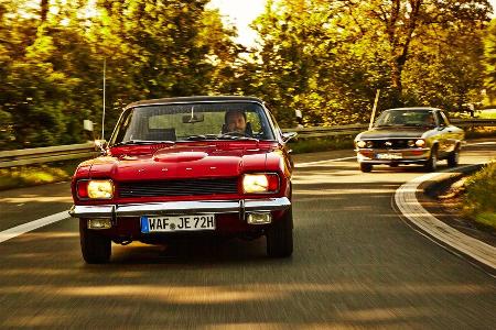 Opel Manta A, Ford Capri Serie 1, Frontansicht