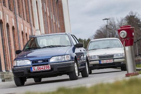 Opel Vectra 2.0i, Ford Sierra 2.0i, Frontansicht