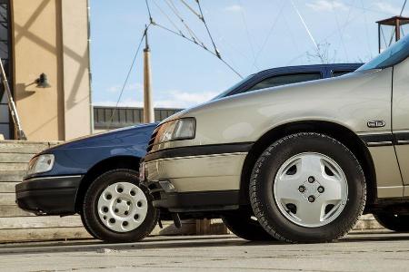 Opel Vectra 2.0i, Ford Sierra 2.0i, Front, Motorhauben