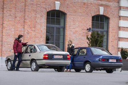 Opel Vectra 2.0i, Ford Sierra 2.0i, Heckansicht