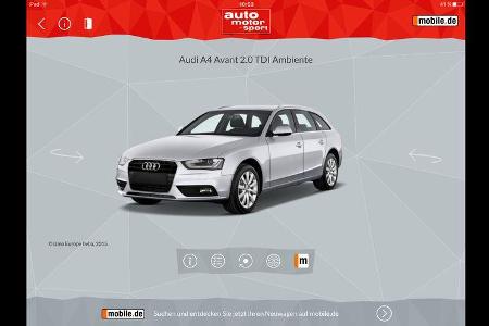 auto motor und sport im 360°-View, App für Tablets, Neuwagen