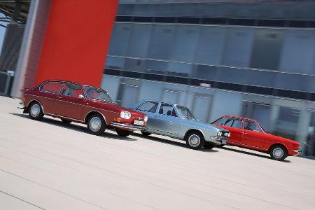 Audi 100 LS, VW 411 LE, VW K 70 L, Seitenansicht