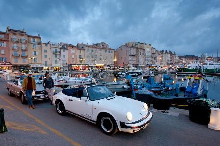 Mercedes 500 SL, Porsche 911 Carrera Cabriolet, Saint Tropez