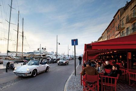 Mercedes 500 SL, Porsche 911 Carrera Cabriolet, Frontansicht
