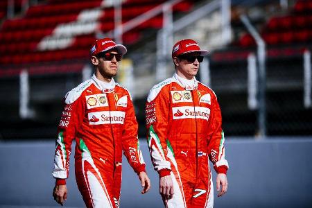 Kimi Rikknen & Sebastian Vettel - Ferrari - Barcelona - 2016