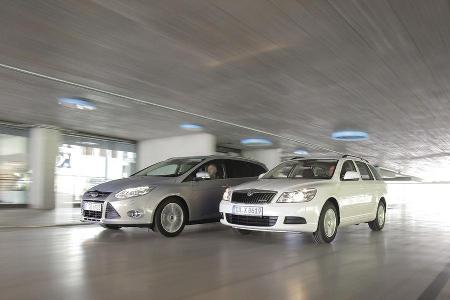Ford Focus Turnier 1.6 TDCi, Skoda Octavia Combi Green