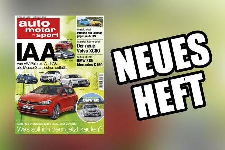 Neues Heft auto motor und sport, Ausgabe 12/2017, Vorschau