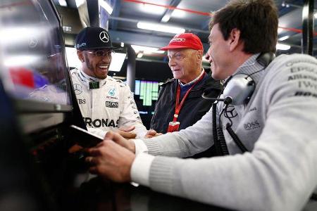 Hamilton - Lauda - Wolff - GP Abu Dhabi 2016 - Formel 1