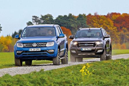 Ford Ranger 3.2 TDCi, VW Amarok 3.0 TDI, Frontansicht