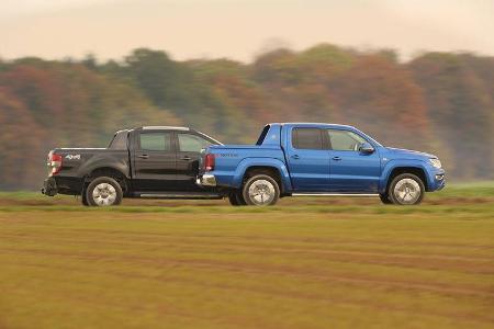 Ford Ranger 3.2 TDCi, VW Amarok 3.0 TDI, Seitenansicht