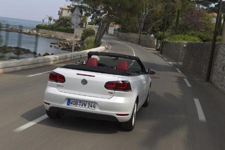 VW Golf Cabrio, Rückansicht, Straßenfahrt
