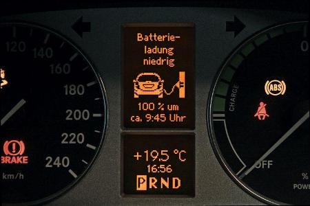 Mercedes A-Klasse E-Cell, Detail, Bildschirm, Anzeige