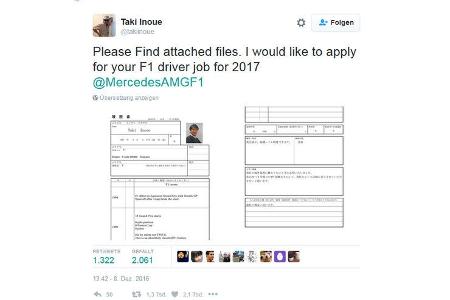 Taki Inoue - Bewerbung - Mercedes