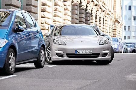 Porsche Panamera Diesel, Front, Einparken
