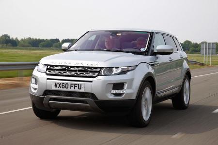 Range Rover Evoque, Frontansicht, seitlich