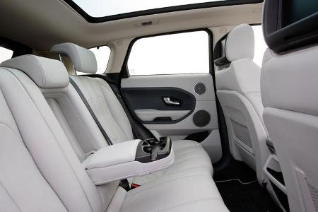 Range Rover Evoque, Innenraum, Fahrersitz, Armlehne, Getränkehalter