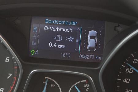 Ford Focus 1.6 Ecoboost, Bordcomputer, Verbrauch