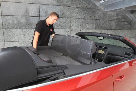 VW Golf Cabrio 1.4 TSI, Windschutz, Detail