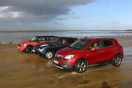 Opel Mokka, Mini Countryman, Nissan Juke, Frontansicht