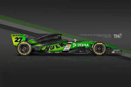 Nico Hülkenberg - F1-Autos mit Helm-Lackierung - 2016