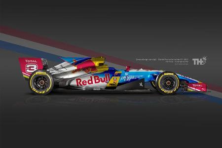 Daniel Ricciardo - F1-Autos mit Helm-Lackierung - 2016