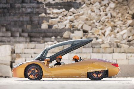 Dieser soll die Studie auf maximal 220 km/h beschleunigen.