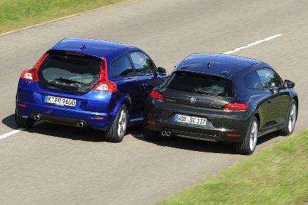 In Ausgabe 09/2008 trat der VW Scirocco gegen den Volvo C30 T5 zum Vergleichstest an.
