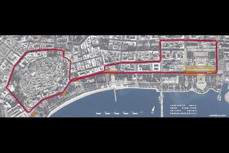 Streckenlayout Baku - GP Aserbaidschan 2016