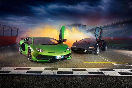 Lamborghini Aventador SVJ, Countach und Aventador
