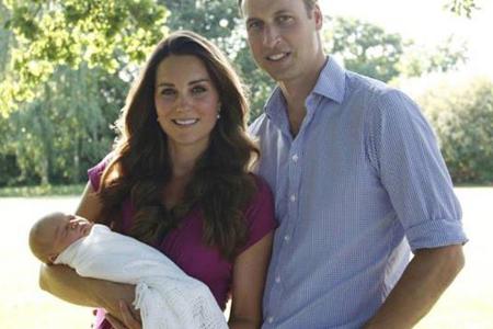 William und Kate mit Prinz George.