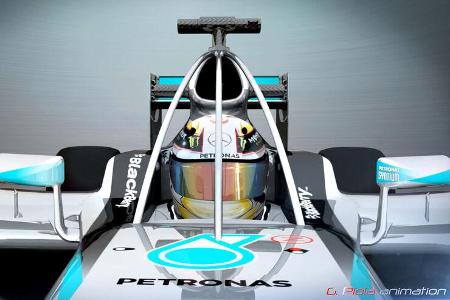 Formel 1 Cockpitschutz - Piola Animation 2015