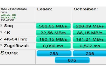 Der beliebte AS SSD Benchmark prüft mit unterschiedlichen Tests nichts als die reine Leistung der SSD und vergleicht diese m...