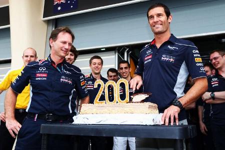 Mark Webber durfte sich über den 200. Grand Prix freuen.
