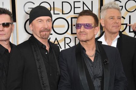 U2 bei den Golden Globe Awards in Los Angeles