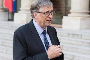 Bill Gates im Jahr 2018 in Frankreich