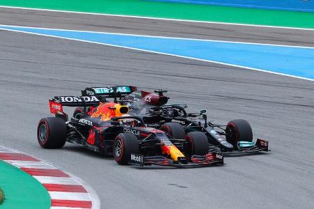 Max Verstappen - Lewis Hamilton - Formel 1 - GP Spanien 2021 - Barcelona - Rennen