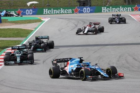 Fernando Alonso - Alpine - Formel 1 - GP Spanien 2021 - Barcelona - Rennen