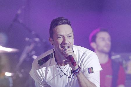 Coldplay-Frontmann Chris Martin gibt auf der Bühne alles.