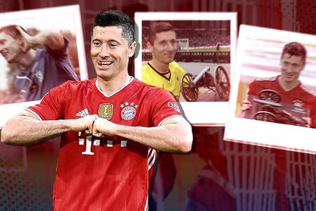 In seiner elften Bundesliga-Saison gelang es Robert Lewandowski, den 'ewigen' Torrekord von Gerd Müller zu knacken. Der Goal...