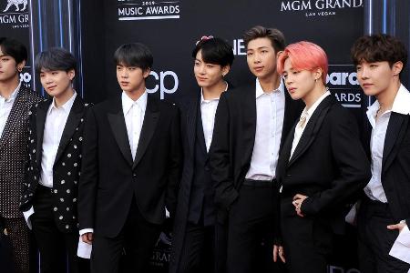BTS bei den Billboard Music Awards in Las Vegas, 2019 (v.l.n.r.: V, Suga, Jin, Jungkook, RM, Jimin und J-Hope).