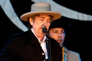 Bob Dylan während eines Auftritts in England