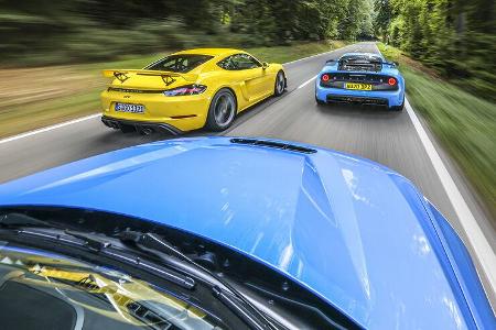 BMW M2 CS, Lotus Exige Sport 410, Porsche 718 Cayman GT4, Exterieur