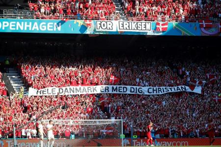 Standing Ovations für Eriksen beim Spiel Dänemark gegen Belgien