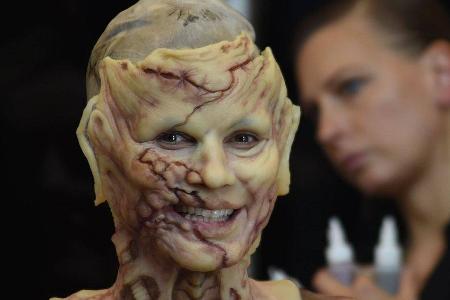 Heidi Klum bei den Vorbereitungen für ihre Halloween-Party 2019.