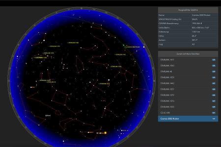 Astro-Webseite zeigt alles in Echtzeit: Von Sternbildern bis zur ISS