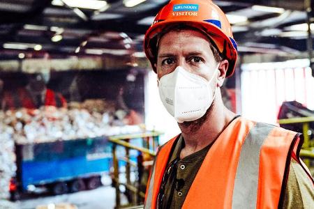 Sebastian Vettel - Müllsammeln / Recycling - GP England 2021