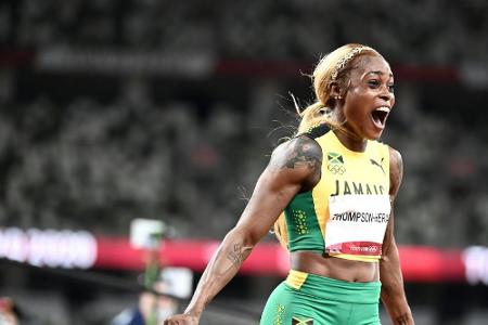 100 m: Thompson-Herah holt Gold bei Jamaikas Dreifach-Sieg