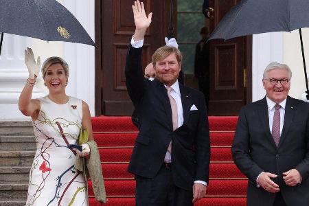 Das niederländische Königspaar Máxima und Willem-Alexander besuchte Bundespräsident Frank-Walter Steinmeier in Berlin.