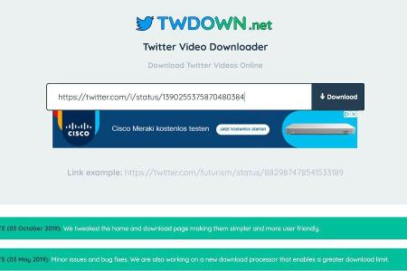 Kopieren Sie die Bild-URL in das Eingabefeld auf https://twdown.net/.